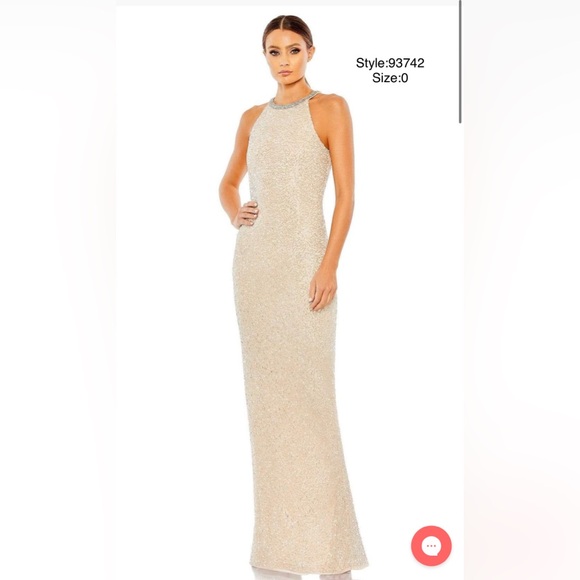 Mac Duggal Dresses & Skirts - Beaded sleeveless high neck column gown